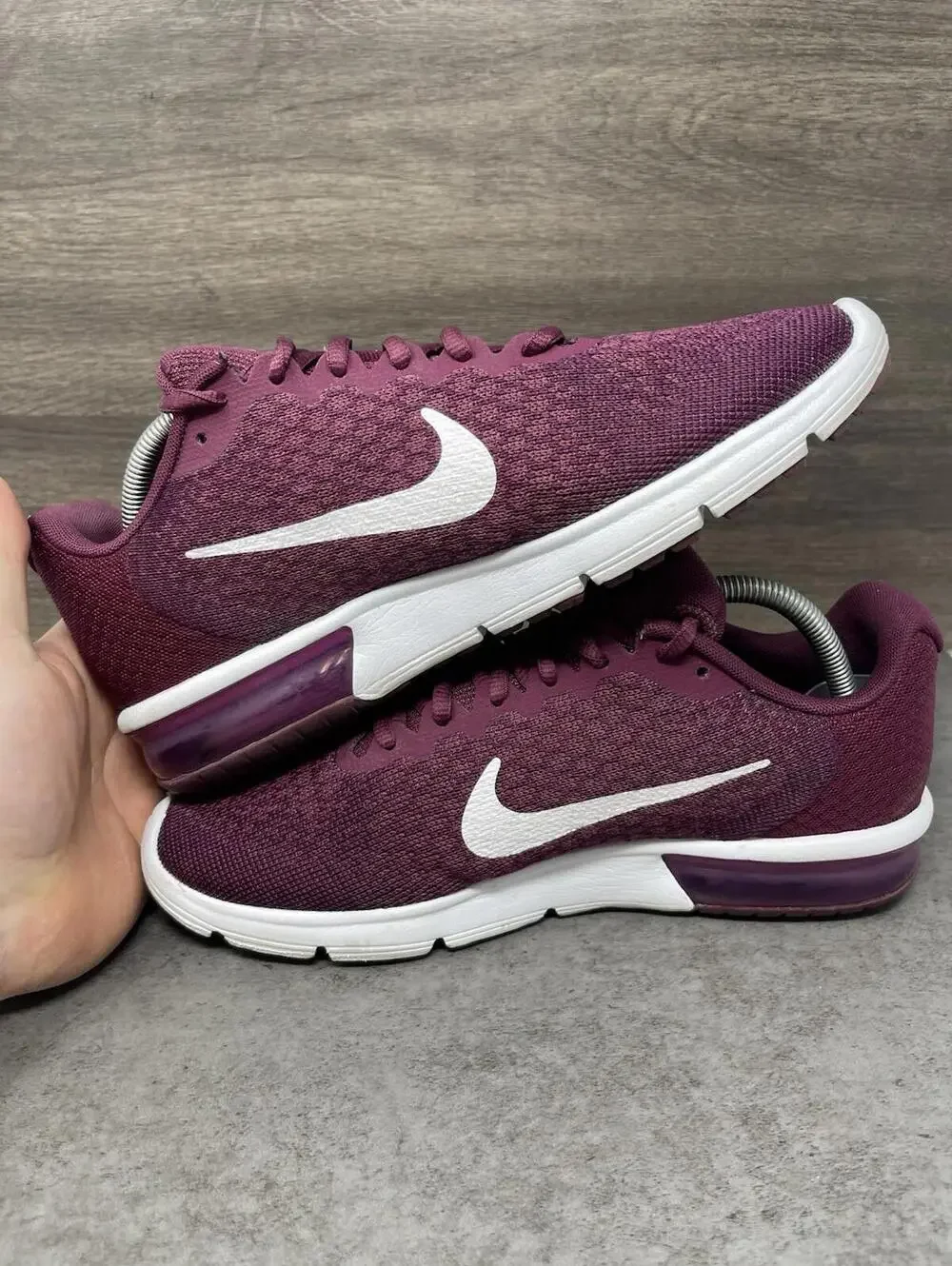 Nike Air Max Sequent 2 Sneakers Womens Size 10 Burgundy Running Athletic 852465- - Picture 7 of 11